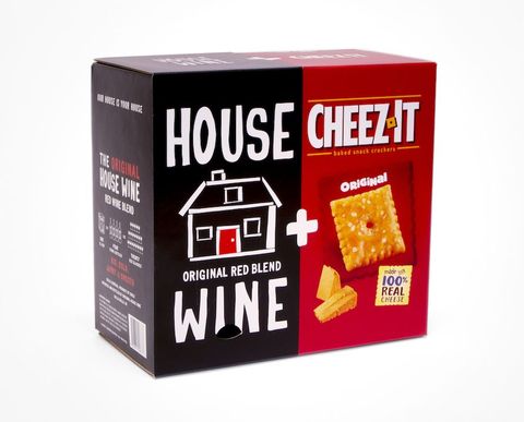 Cheez It S Dual Box Comes With House Red Wine And Crackers