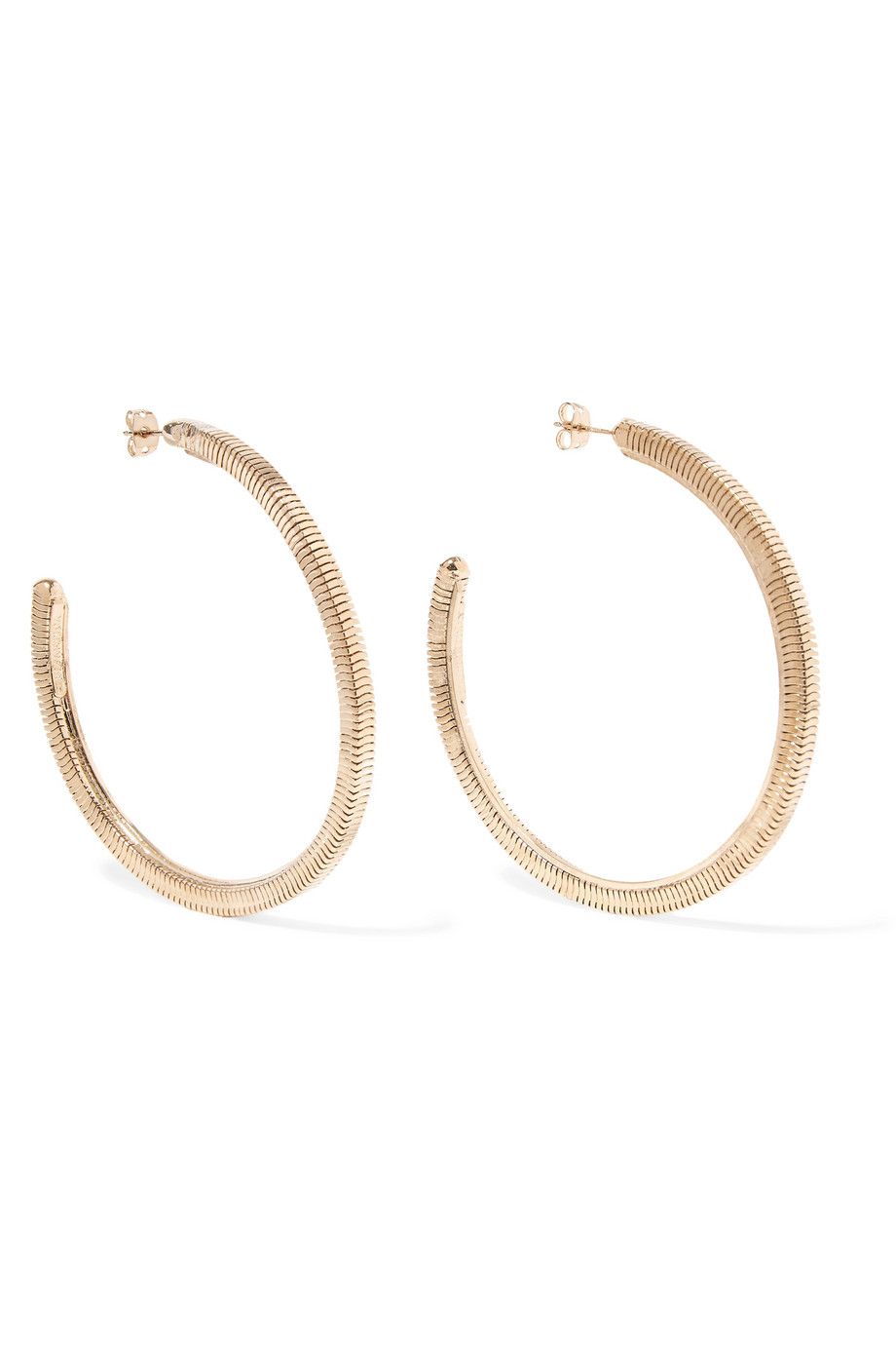 Gold-tone hoop earrings