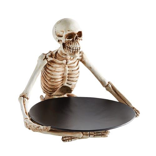 Skeleton Holding Platter