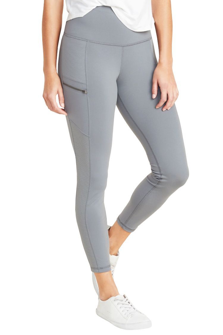 Solid Color 3 Inch High Waisted Capri Leggings with Zipped Pockets