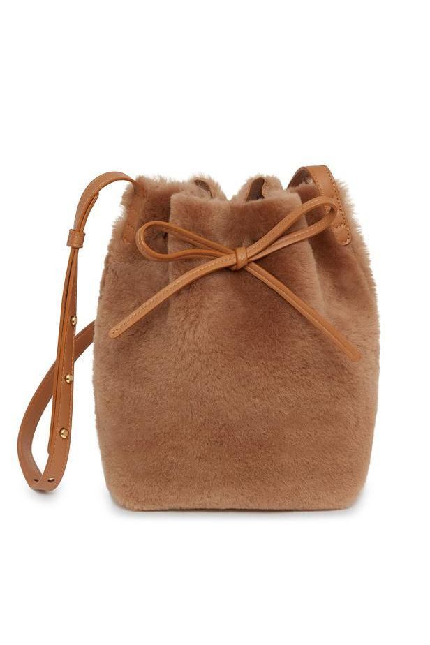 mango suede bucket bag