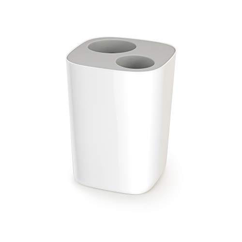 Joseph Joseph Bathroom Split Waste Separation Bin- White/Grey