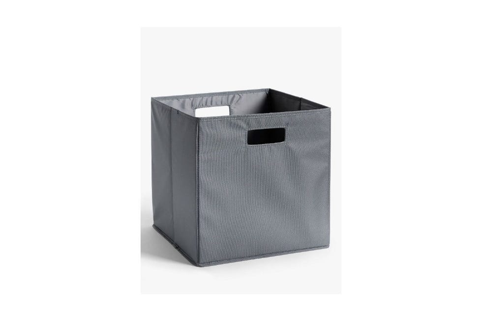 House by John Lewis Folding Storage Box, Dark Grey
