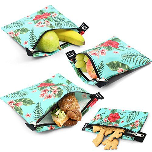 6 Pcs Reusable Snack Bags for Kids School Gift Food Safety Cute Washable  Snack Bags for Kids Lunch with Zipper Kids Portable Sandwich Bag Food  Storage
