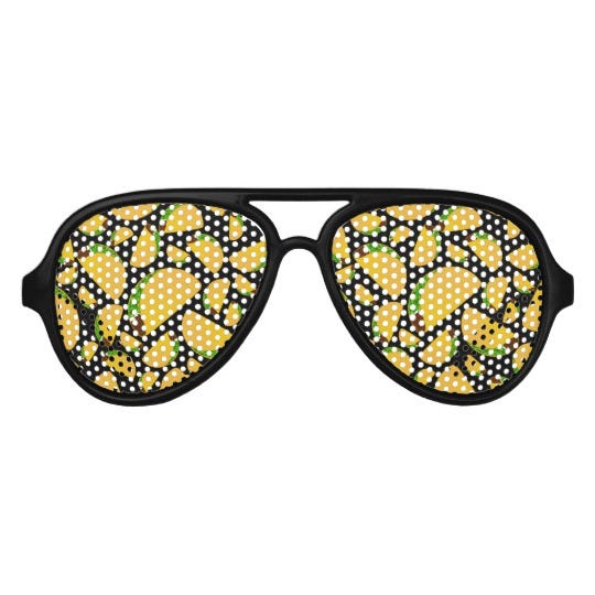 Black Tacos Aviator Sunglasses