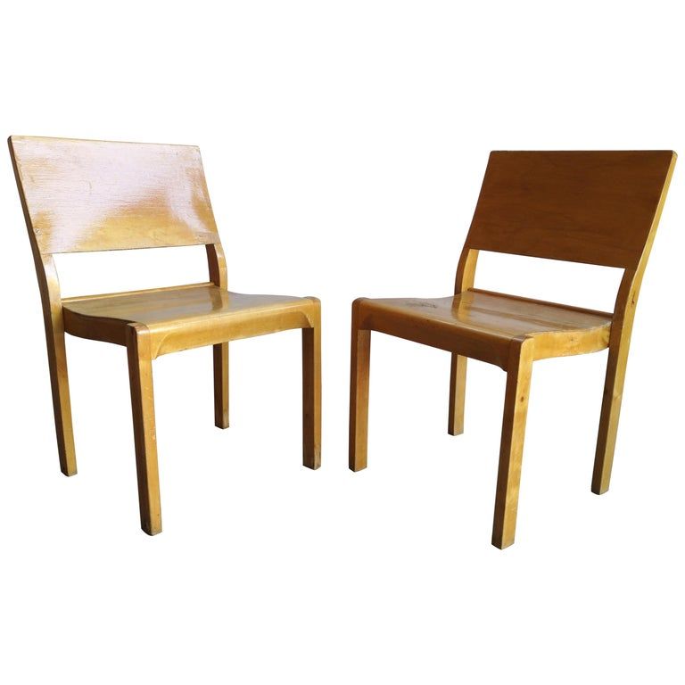 Vintage Alvar Aalto Plywood Dining Chair 611