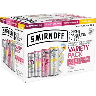 Smirnoff Spiked Seltzer Variety Pack 