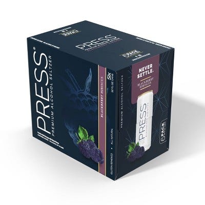 Press Hard Seltzer Blackberry Hibiscus