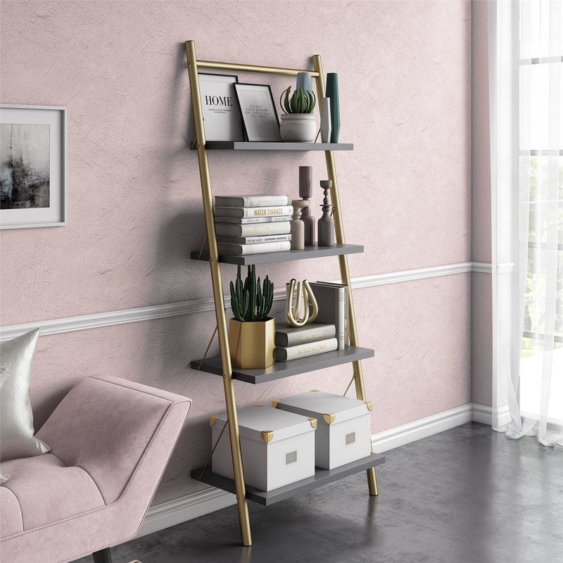 Nova Graphite Ladder Bookcase