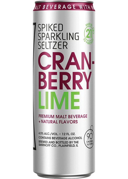 Spiked Sparkling Seltzer Cranberry-Lime