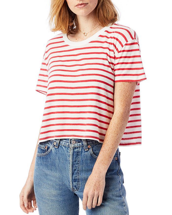 Headliner Striped Cropped Tee
