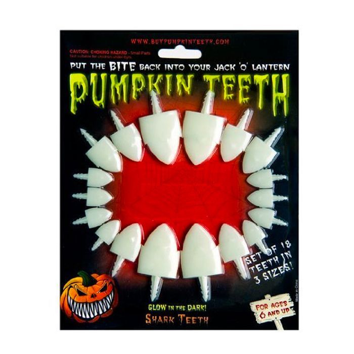 Pumpkin Teeth for Jack O' Lantern (Set of 18)
