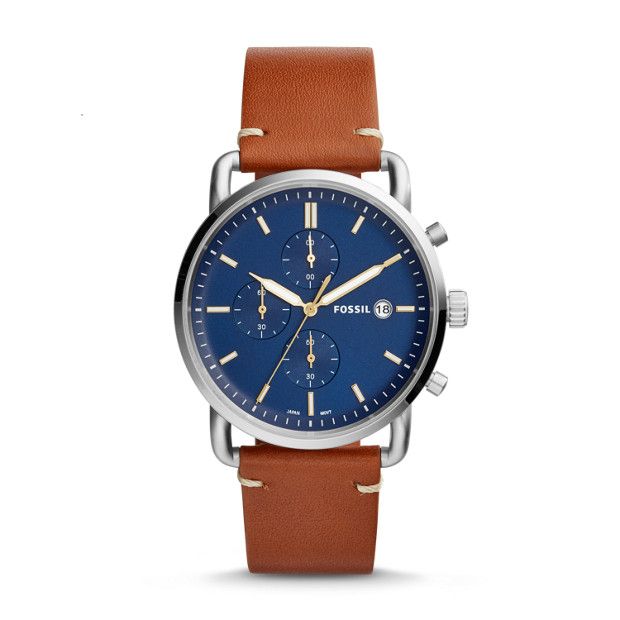 The Commuter Chronograph Light Brown Leather Watch