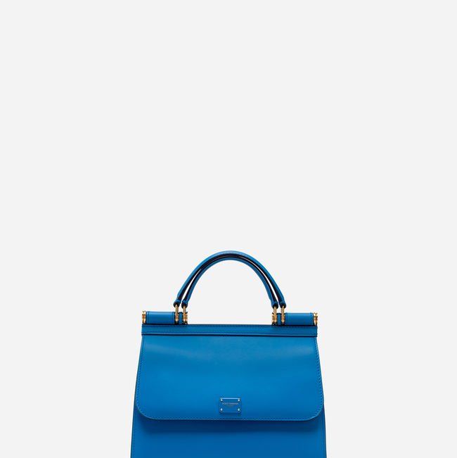Dolce & Gabbana Large Calfskin Sicily 58 Bag in Blue