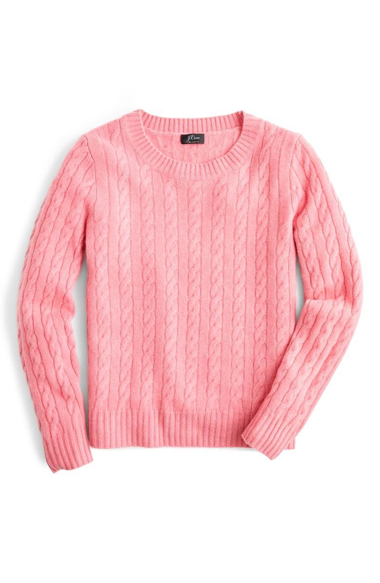 Everyday Cashmere Cable Crewneck Sweater