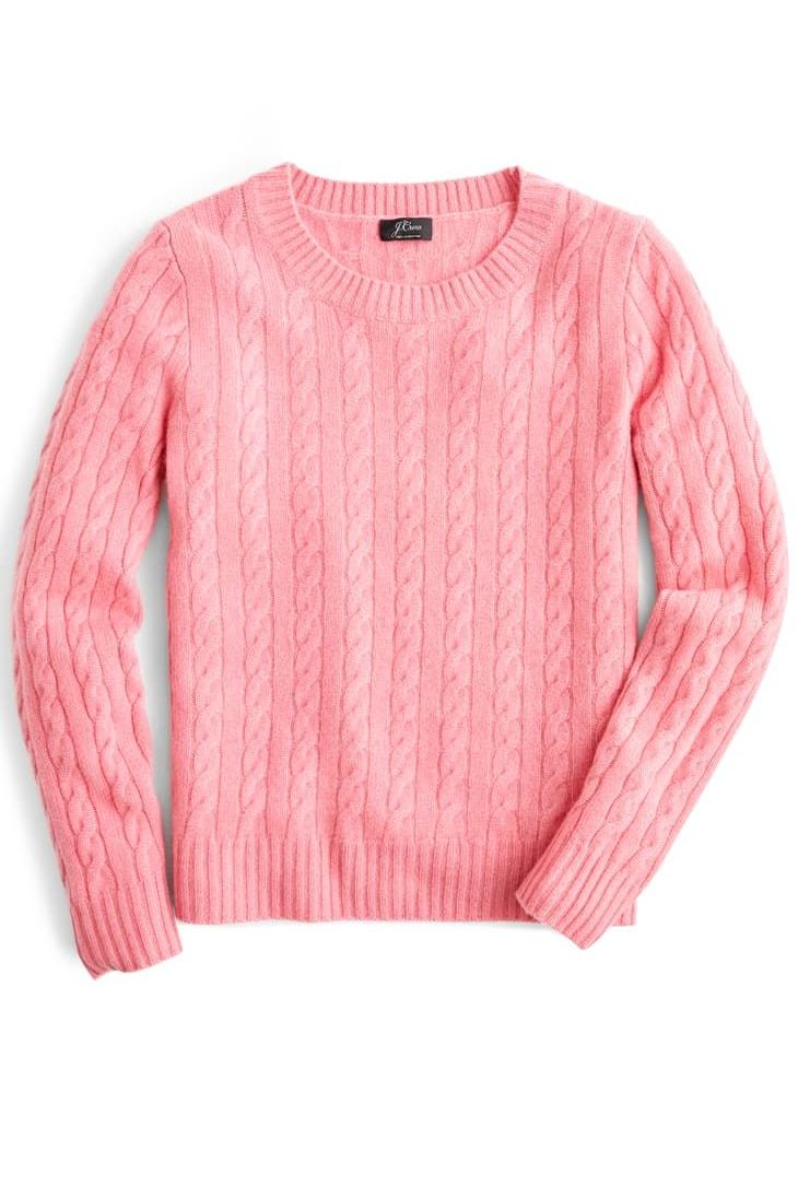 Everyday Cashmere Cable Crewneck Sweater
