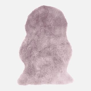 Auckland Faux Sheepskin Rug - Pink