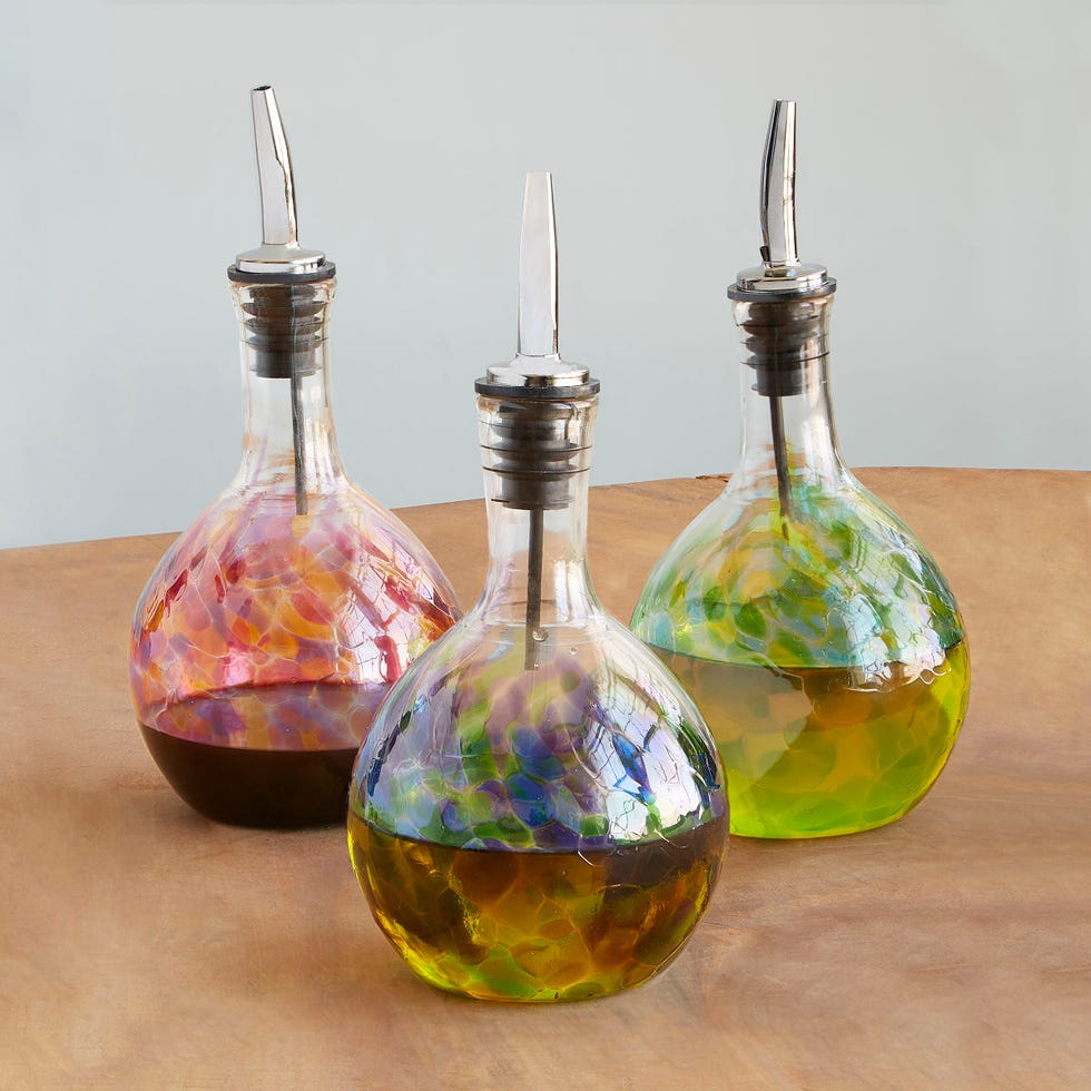 Handblown Glass Olive Oil Pourer 