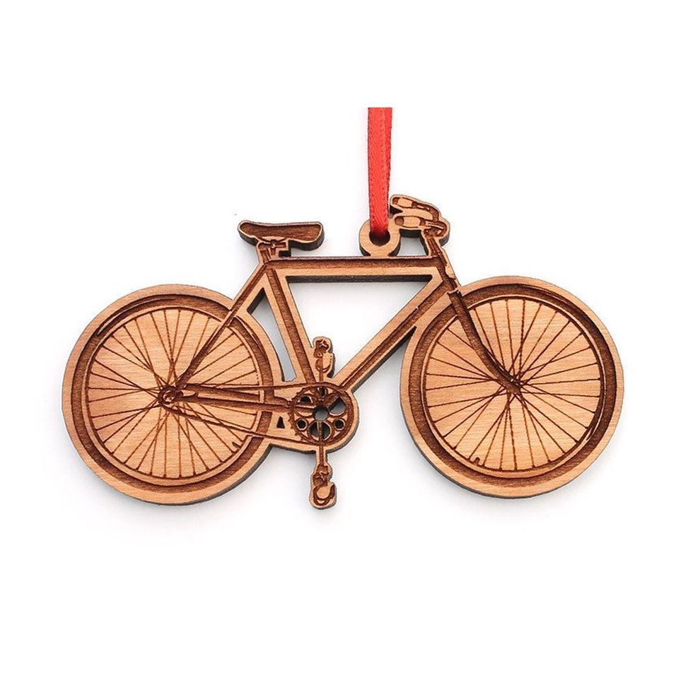 Bicycle Ornament Nestled Pine Woodworks
