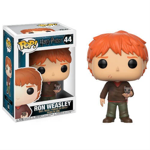 Harry Potter: ¡Ron Weasley con Scabbers Pop! Vinyl Figure