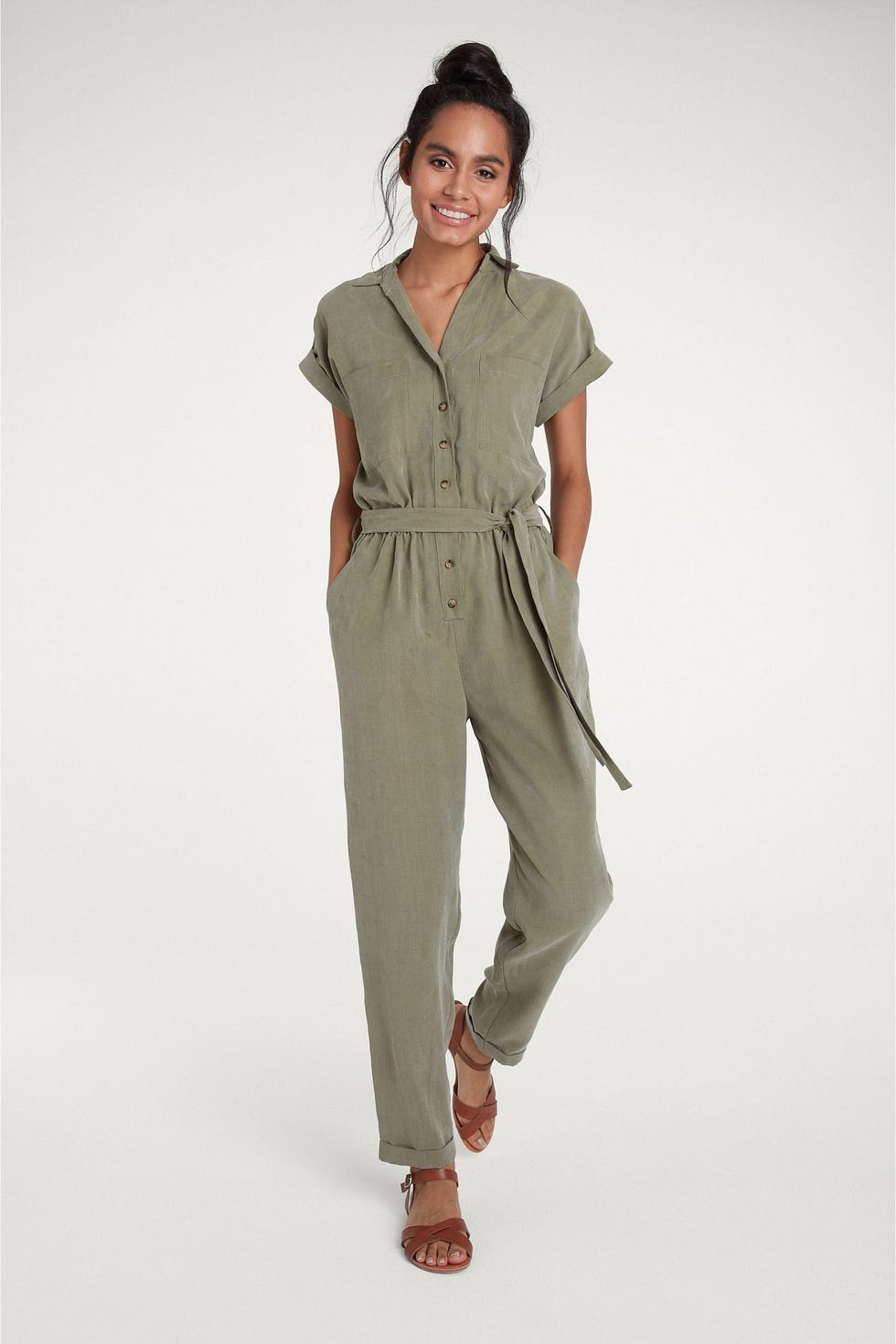 F&F Khaki Utility Jumpsuit
