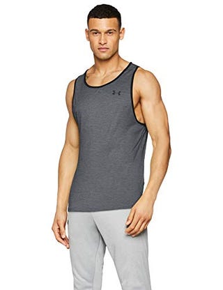 alatt Armour férfi UA Tech 2.0 Tank pályán Szürke/fekete, közepes's UA Tech 2.0 Tank Pitch Gray/Black, Medium