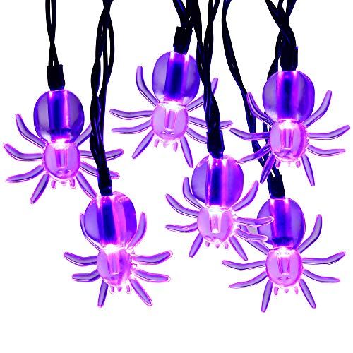 Purple Spider String Lights