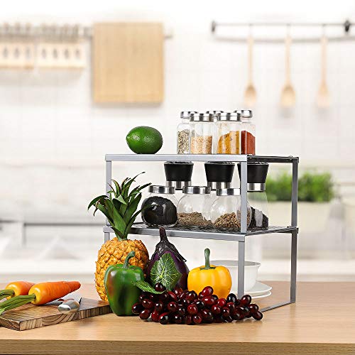 Expandable Stackable Kitchen Cupboard Shelf Insert