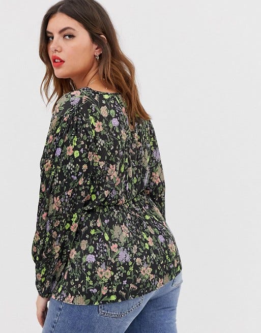 Plisse Assymetric Wrap Top