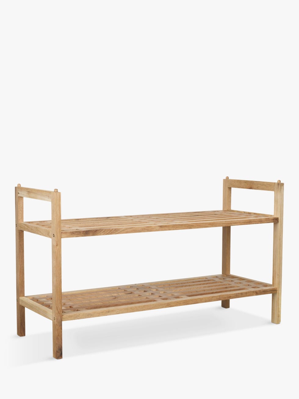 Norway 2 Tier Stackable Walnut Wood Shoe Rack
