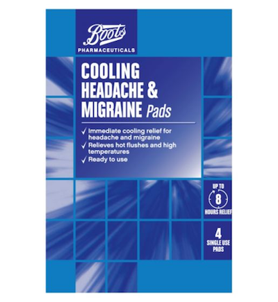 Boots Cooling Headache and Migraine Pads (4 Pads)
