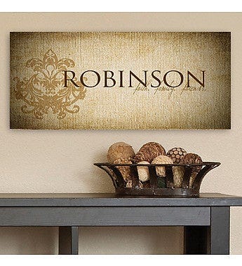 Personalized Faith, Family, Friends Fleur-de-Lis Canvas