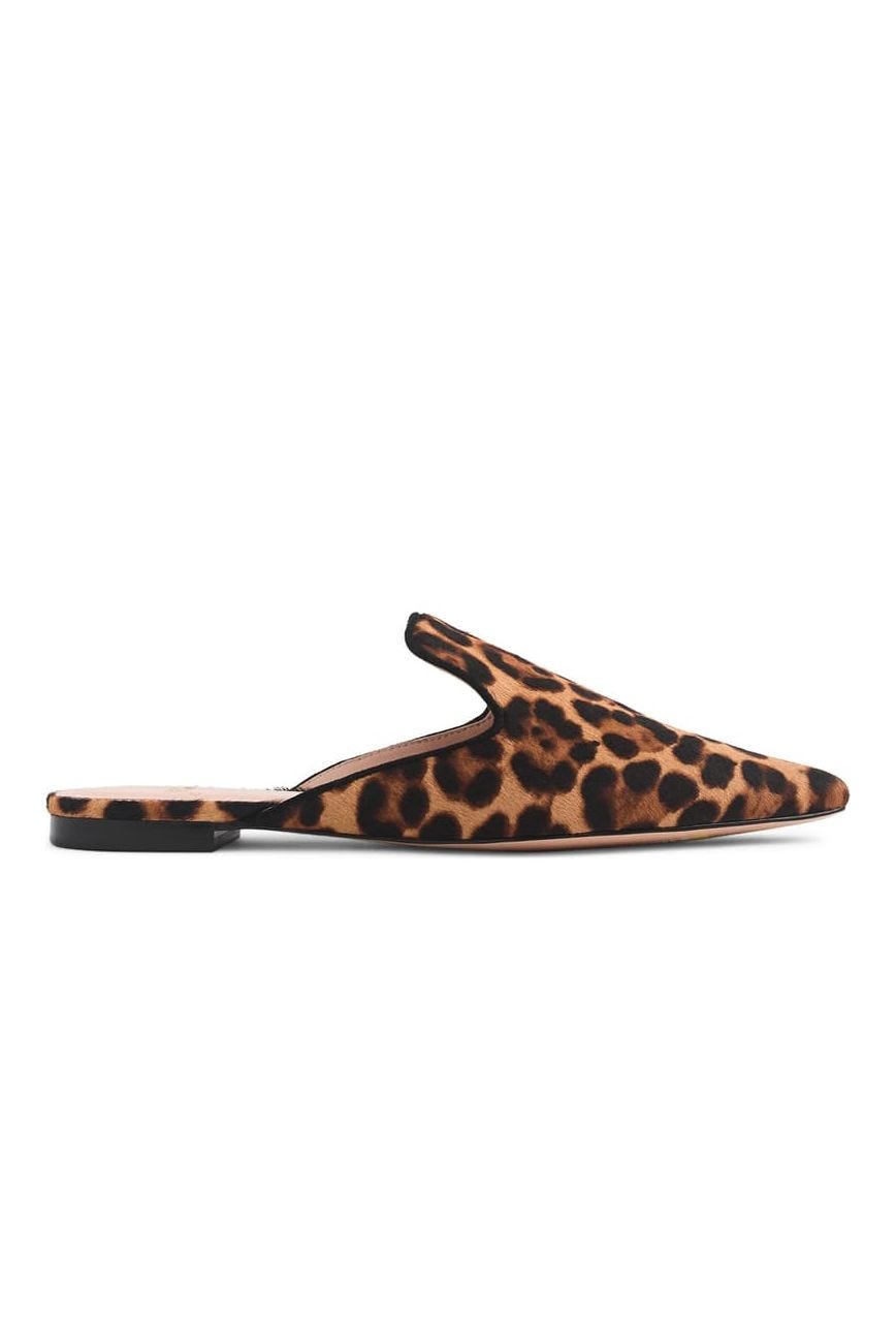 Pointed Toe Genuine Calf Hair Slide