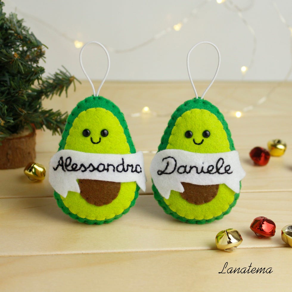 Personalized Avocado Ornament