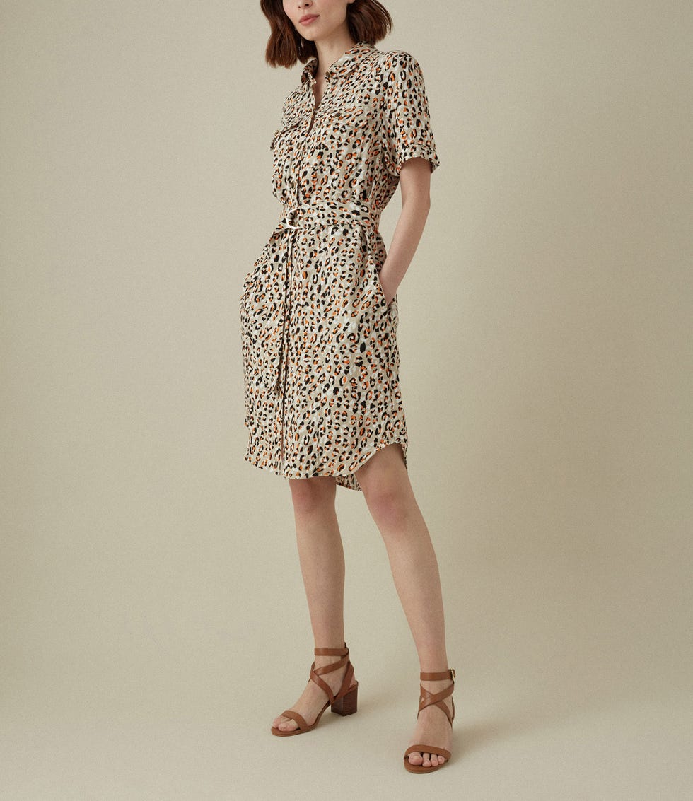 Leopard-Print shirt Dress
