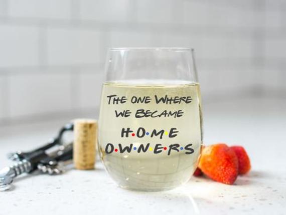 'Friends' Themed Wine Glass