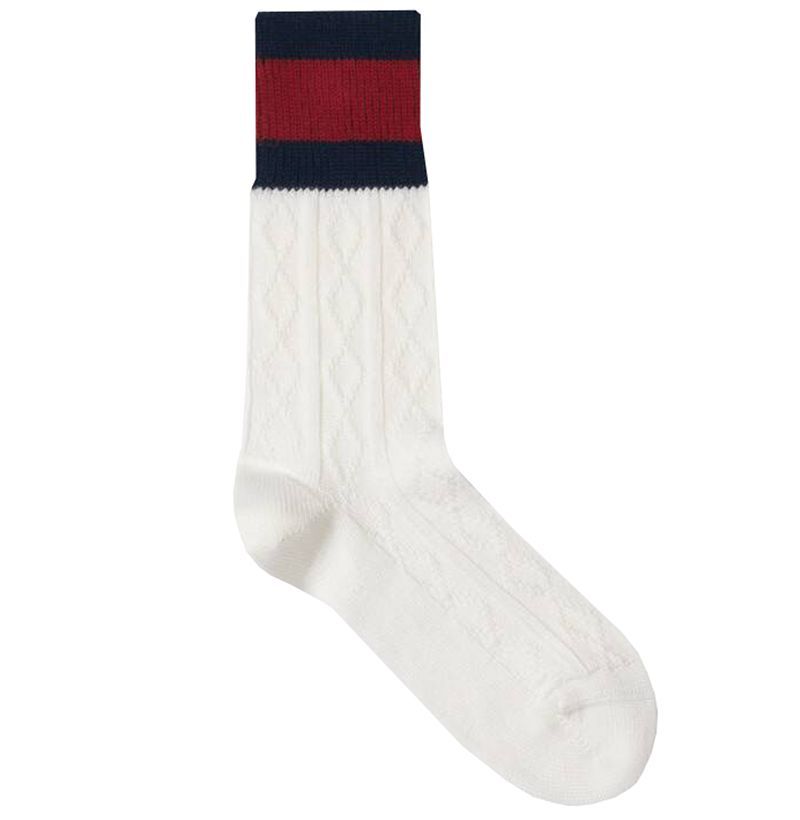 socks with gucci slides