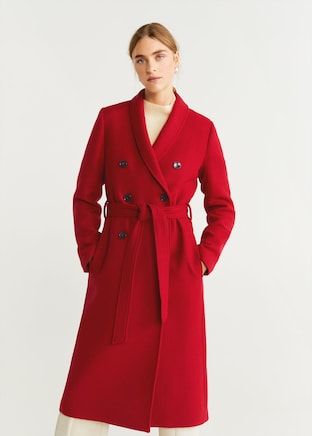 Double-Breasted Wool Coat