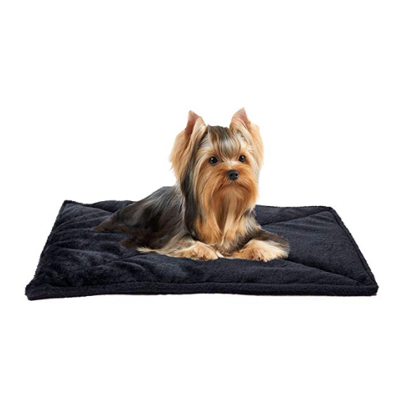 Self-heating Thermal Crate Mats with Handle, Warming Kennel Pads for Dogs, Cats, and Pets (Brown, Small)