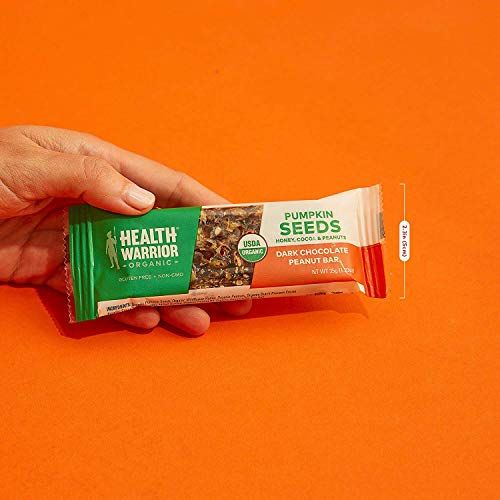 Health Warrior Pumpkin Seed Protein Bars with Dark Chocolate and Peanuts