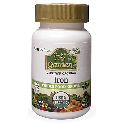 Nature's Plus Source of Life Garden Iron (30 caps)