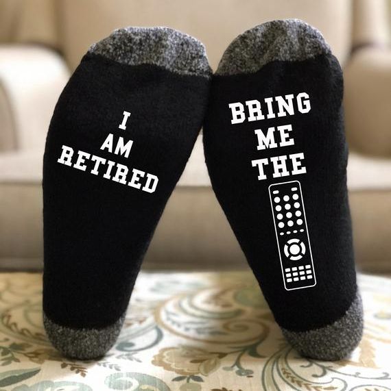 "I Am Retired" Socks