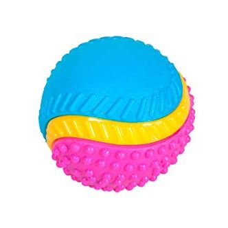 Sharples Beef Scented Five Senses rubber ball for dogs, medium in