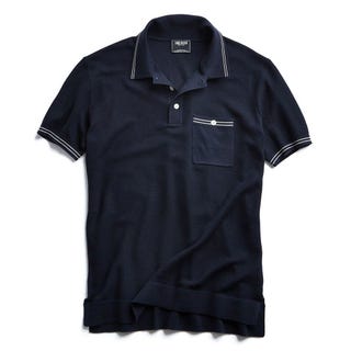 Todd Snyder Cotton Silk Micro Mesh Polo Shirt