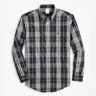 Brooks Brothers Non-Iron Multi-Plaid Sport Shirt