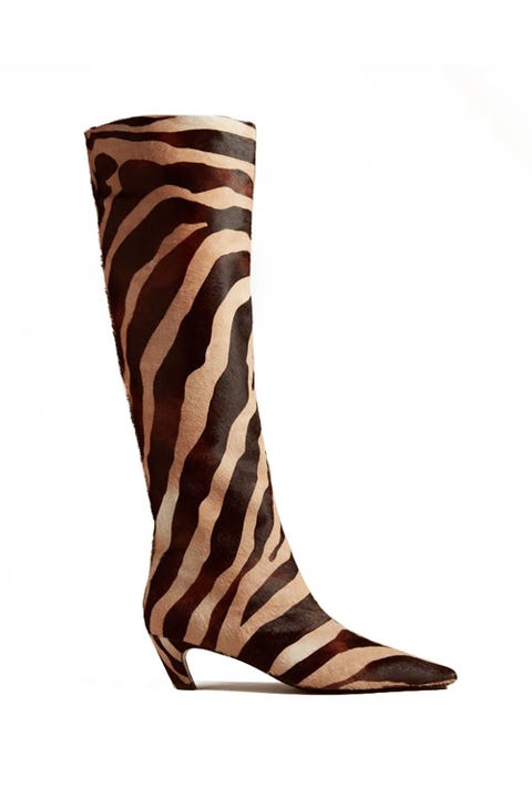 long animal print boots