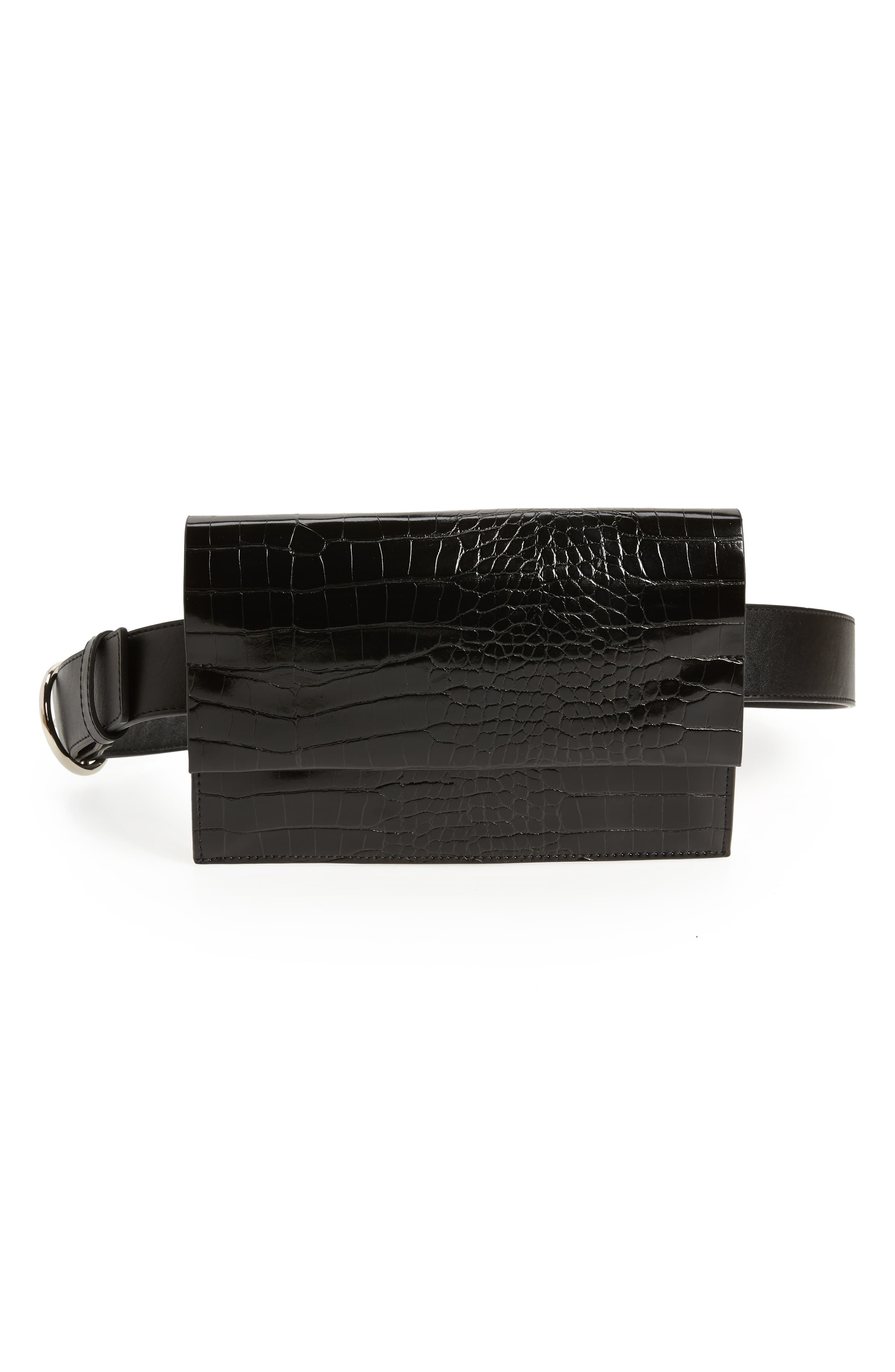 patent leather belt bag