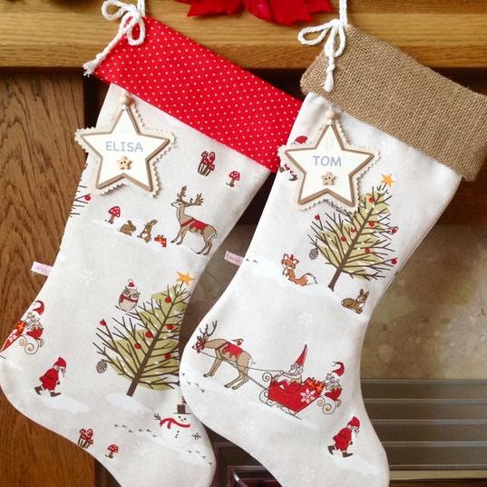 Personalized Woodland Christmas Stockings