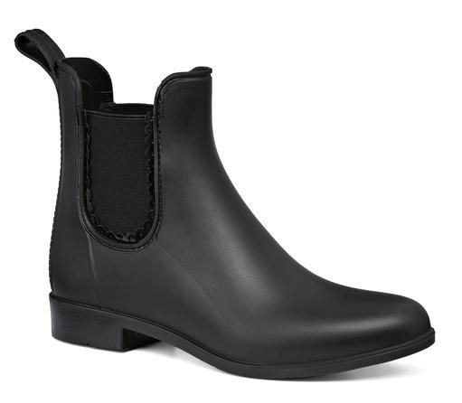 black jelly boots