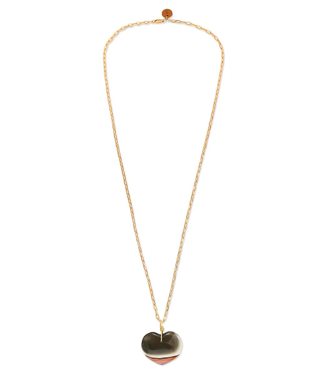 Jasper Gold-Plated Tourmaline Necklace